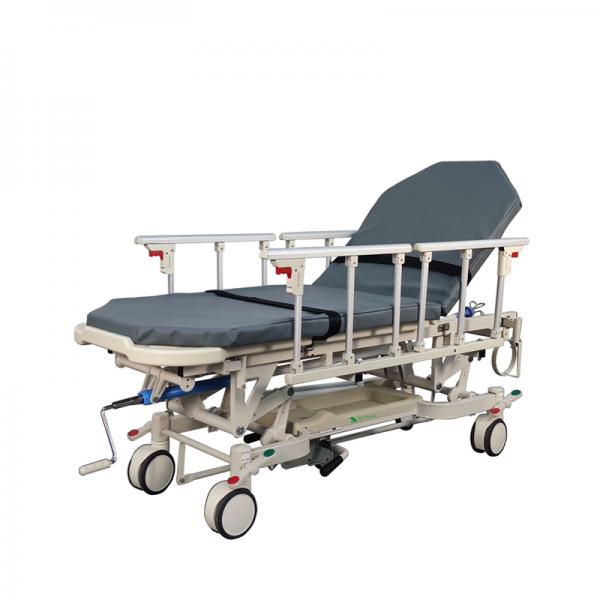 Snsek-SJJ820 Manual Patient Transport Stretcher  With Aluminum Folding Side Rail