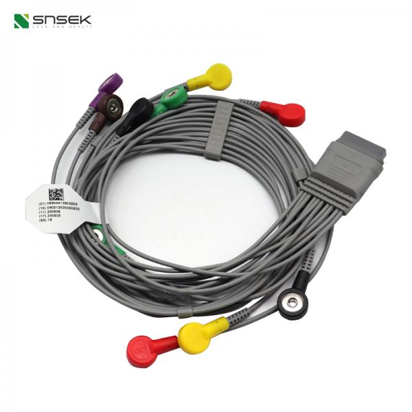 Snsek-Edan SE-2012 Dynamic ECG Workstation 12-lead Snap-on Holter Lead Wire 