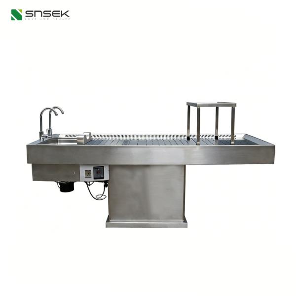 Snsek-JPT200B Stainless steel double-exhaust negative pressure suction large animal carcass dissection table  