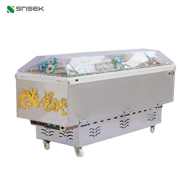 Snsek-LCG100B Stainless Steel One-person Morgue Refrigerator With Transparent Lid