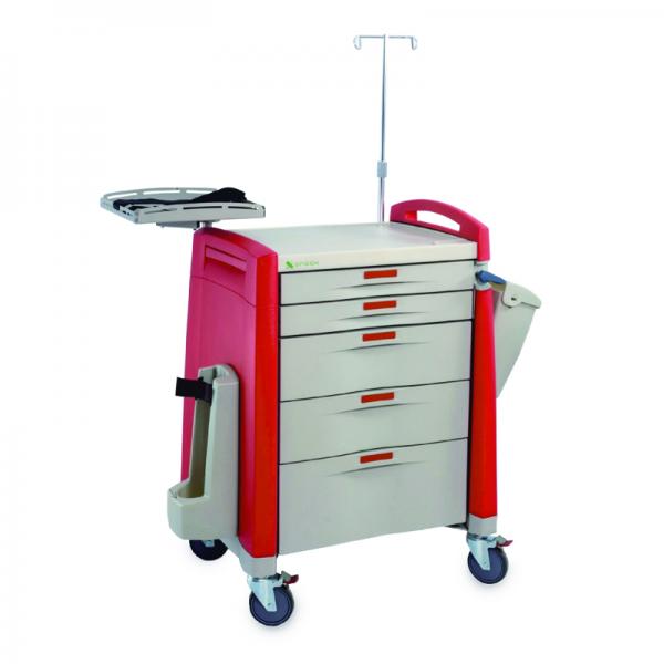 Snsek-STT810  Luxury Emergery ABS Medical Cart   